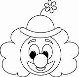 Clown Clipart Coloring Face Clipartbest sketch template