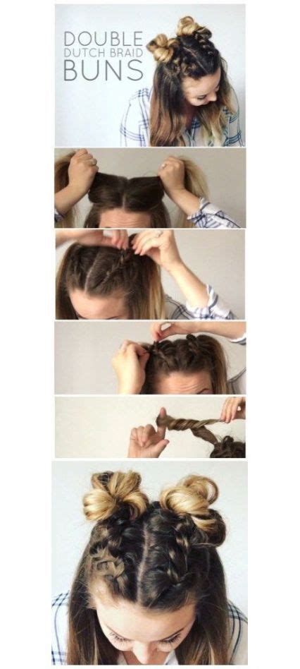 15 Ways To Rock The Double Bun Hairstyle Society19 Braided