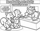 Coloring Pages Bullying Bully Buddy Sheets Colouring Anti Kids Kindergarten Safety Report Resolution Worksheets Search Template sketch template