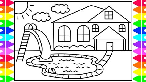 swimming pool coloring page pool coloring pages printable coloring book
