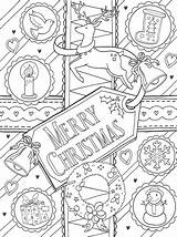 Christmas Merry Coloring Pages Card Cards Kleurplaat Noel Printable Adults Greeting Board Choose Drawing sketch template