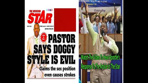 apostle s response to article in jamaica newspaper sexual activities