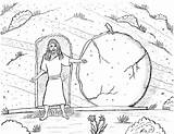 Jesus Resurrection Tomb Robin sketch template