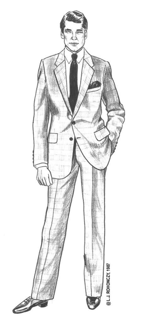 suit drawing drawing skill