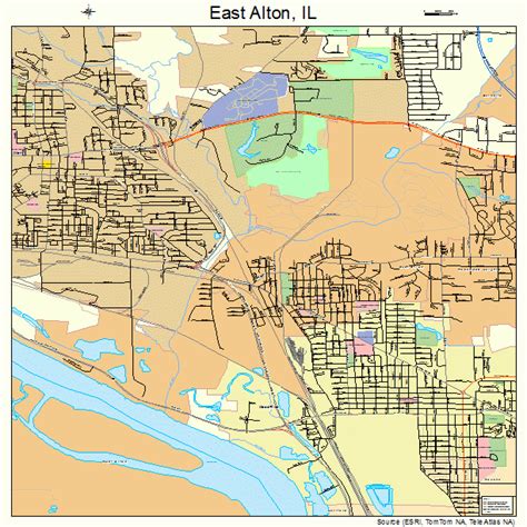east alton illinois street map