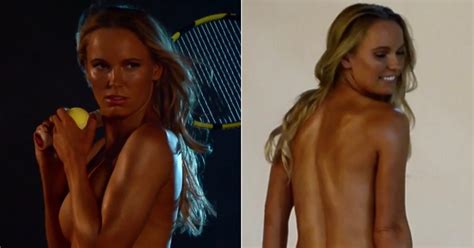 danish tennis pro caroline wozniacki sizzles in behind the scenes footage from nude photo shoot