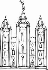 Temple Coloring Lds Popular sketch template