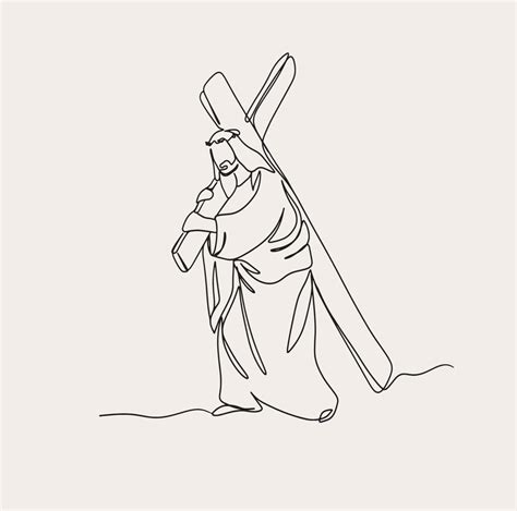minimalist christian  art religious illustration simple sketch