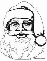 Santa Claus Coloring Face Head Drawing Printable Pages Clause Color Realistic Happy Christmas Template Colouring Sheet Real Noel Pere Paintingvalley sketch template