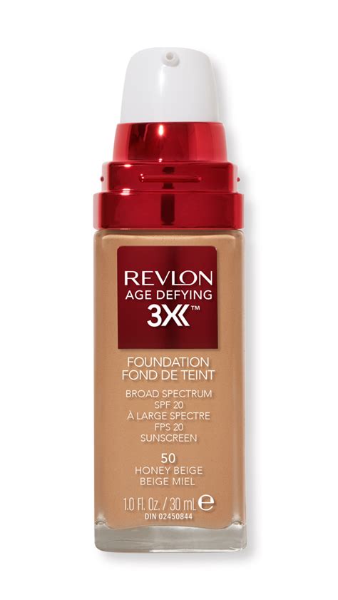 age defying 3x™ foundation makeup spf 20 honey beige revlon