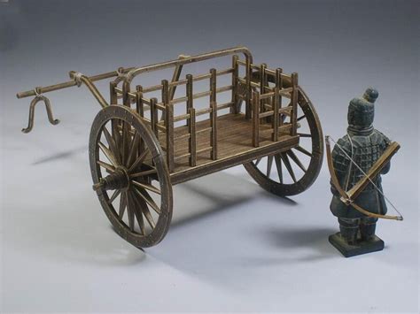 ancient chariot model spring  autumn period chariot  figurines miniatures  home