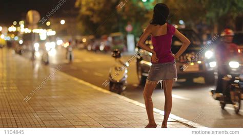 Prostitute Waiting Costumer At Night Stock Video 1104845