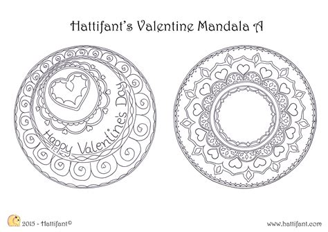 hattifants valentine mandala colouring pages hattifant