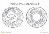 Hattifant Mandala Valentine Colouring Pages sketch template