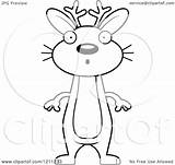 Jackalope Coloring Surprised Slim Pages Clipart Royalty Thoman Cory Cartoon Vector Template sketch template