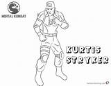 Kurtis Stryker Pages Mortal Coloring Kombat Printable Kids sketch template