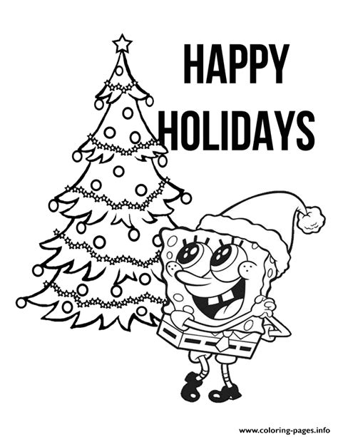 spongebob coloring pages christmas  coloring pages