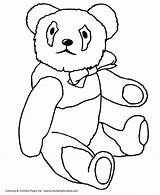 Coloring Bear Pages Teddy Animal Outline Panda Toy Toys Stuffed Clipart Drawing Library Print Printable Templates Honkingdonkey Clip Kids Favorite sketch template