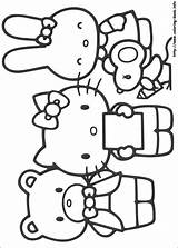Kitty Hello Coloring Pages Sheets Kindergarten Worksheets Kids Crafts Book sketch template