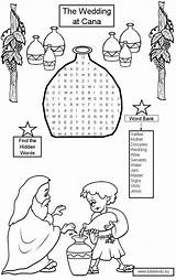 Cana Wedding Jesus Kids Craft Search Sunday School Wine Water Activities Into Turns Bible Worksheet Word Crafts Coloring Christian Projects sketch template