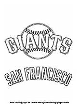 Coloring Pages Giants Baseball Francisco San Mlb Major League Logo Maatjes Sacramento Kings Sports Print sketch template