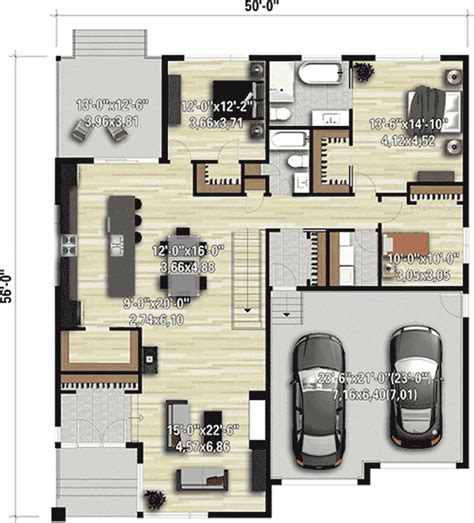 bedroom house floor plans  garage floorplansclick