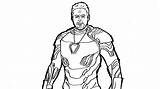 Infinity War Coloring Avengers Pages Iron Nano Stark Tech Tony Printable sketch template