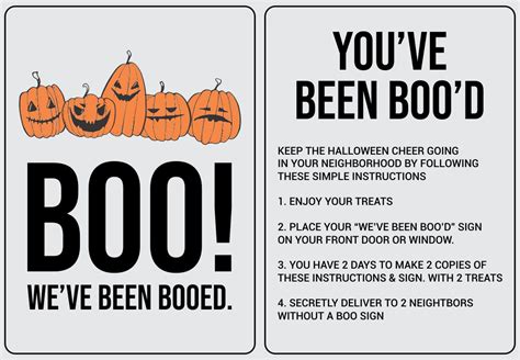 images  halloween booing printables youve  booed sign