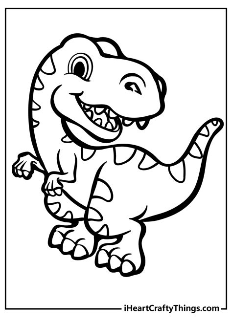 dinosaur coloring pages easy coloring pages  printable coloring