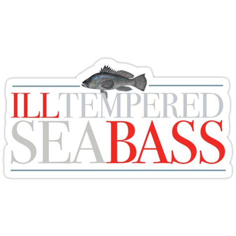 Austin Powers Ill Tempered Sea Bass Stickers By Call Me Dickie