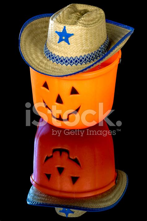 cowboy hat   haloween pumpkin stock photo royalty  freeimages