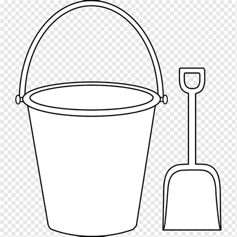 bucket  shovel drawing illustration bucket beach sand template