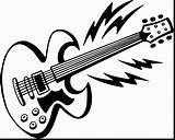Guitar Coloring Pages Electric Printable Color Clipart Print Library Hero Con Awesome Musical Logo Express Ebcs Info Dari Disimpan Rocking sketch template
