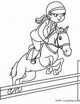 Dibujos Jinete Caballo Saltando Cavalo Galop Obstaculo Equitación Toutdegorgement Seu Equitacion Hellokids Línea Salto sketch template