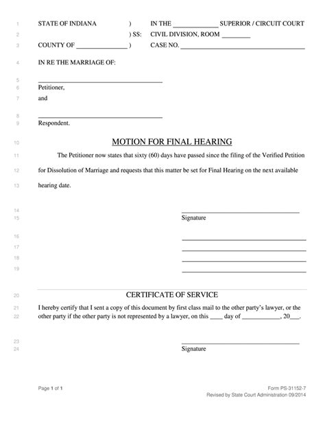 indiana form final fill   sign printable  template signnow
