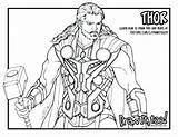 Thor Coloring Getcolorings Hammer sketch template