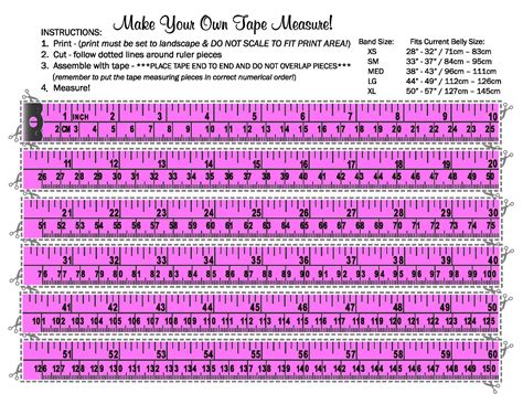printable ruler  measurements