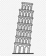 Pisa Leaning Pinclipart Kindpng sketch template