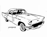 Thunderbird 1957 Cars Scrollsawvillage sketch template