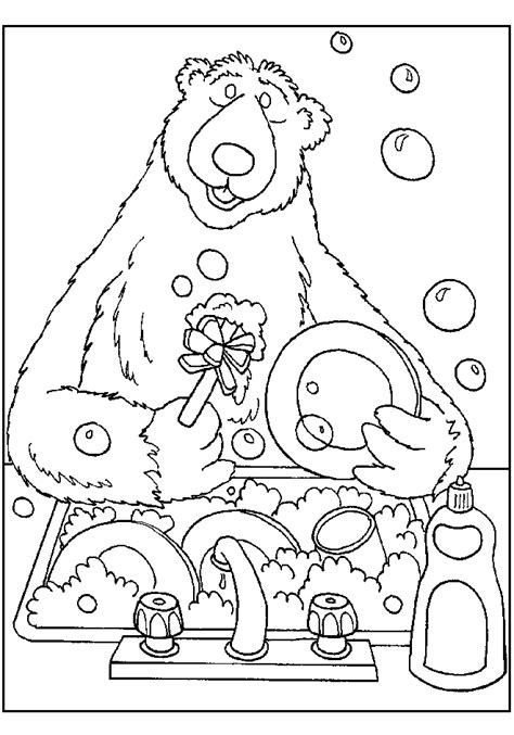 bear   big blue house coloring page coloring home