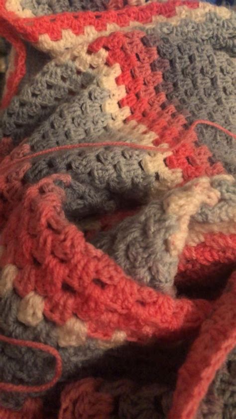 king sized granny stripe blanket mandala unicorn yarn crochet