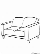 Coloring Couch Getdrawings sketch template