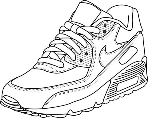 air max  coloring pages coloring home sneakers drawing sneaker