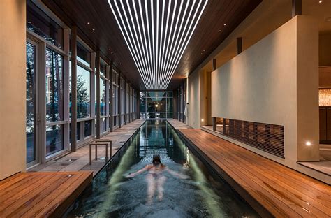 japanese design inspired pool house  spa showcases