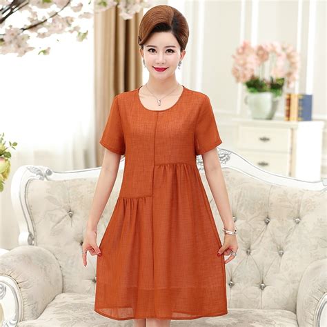 Buy Summer Dress Plus Size Short Sleeve Caramel Women