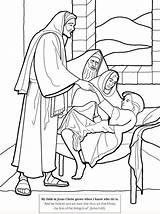 Jesus Coloring Miracles Pages Kids Healing Jairus Daughter Sheets sketch template