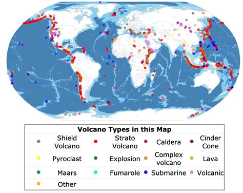 map  volcanoes worldwide