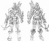 Demon Coloring Pages Diablo Hunter Weapon Printable Yumiko Fujiwara Getcolorings Color Getdrawings sketch template