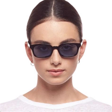 Le Specs Accessories Le Specs Carmito Black Rectangle Sunglasses