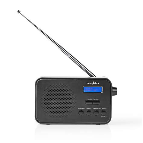 dab radio portable design dab fm  black blue screen battery powered usb